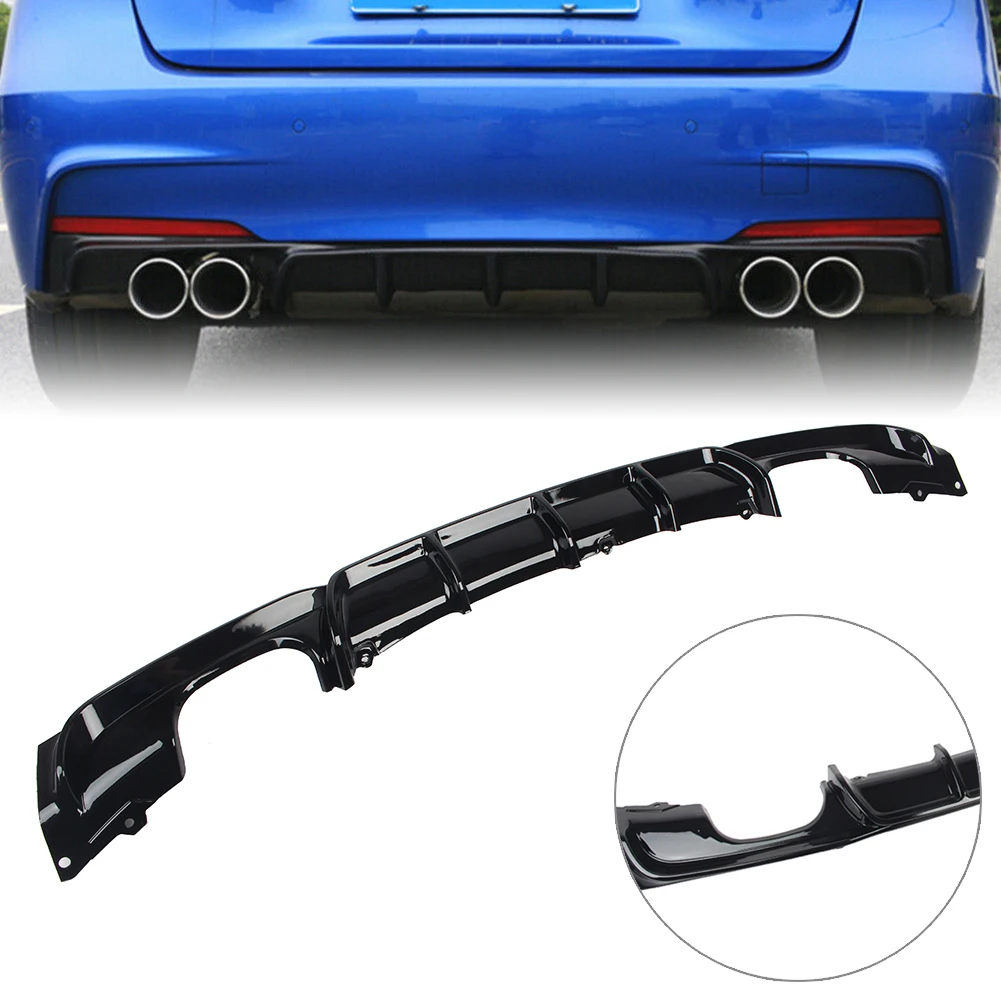 

Glossy Black Car Rear Bumper Diffuser Lip Cover Trim For BMW F30 325i 335i M-Sport 2012 2013 2014 2015 2016 2017 2018 ABS