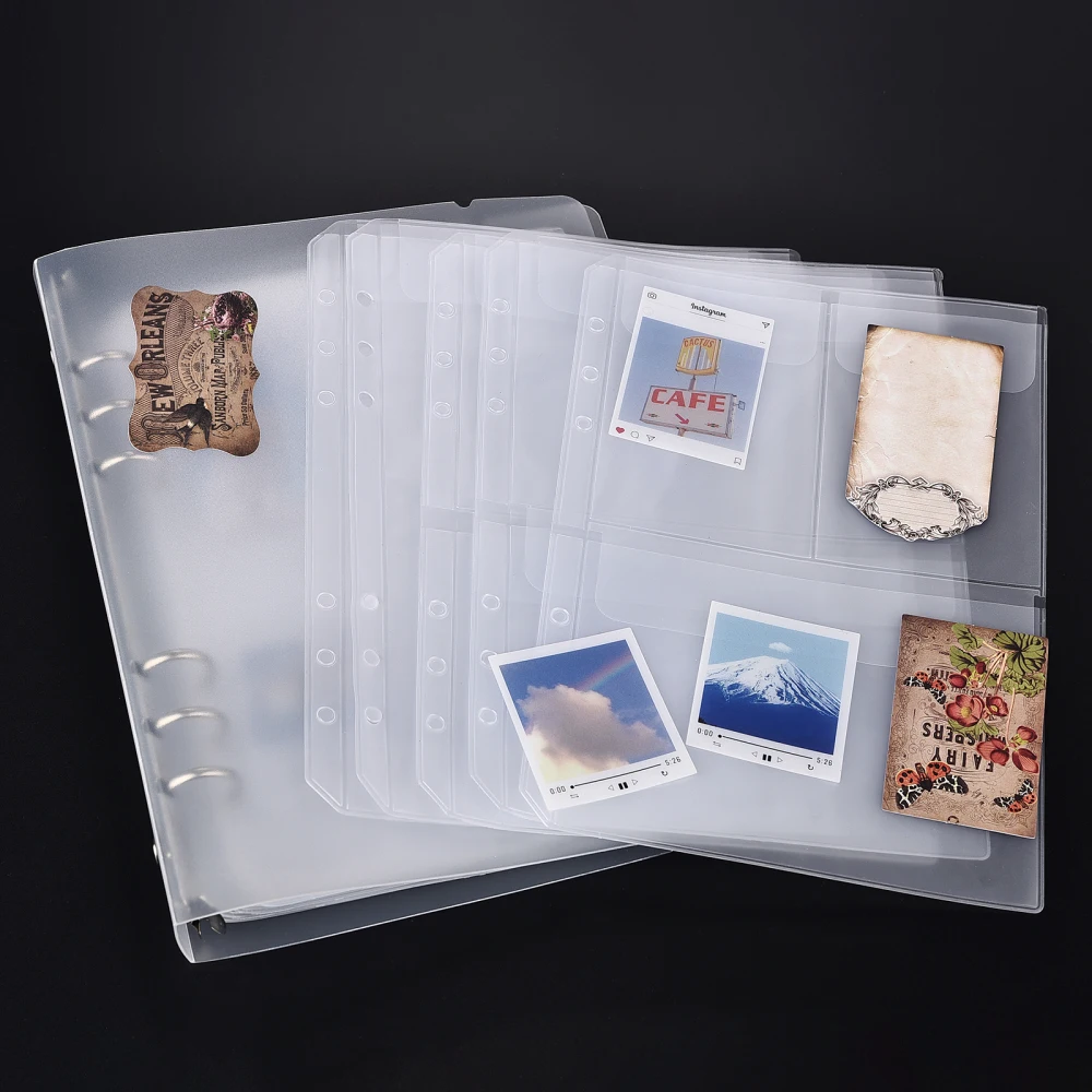 A5 Sterben Aufkleber Lagerung Buch Binder Transparente Ordner Tasche DIY Fotokarte Stempel Album Lagerung Tasche Buch Halter Umschläge Lagerung – Detail 1