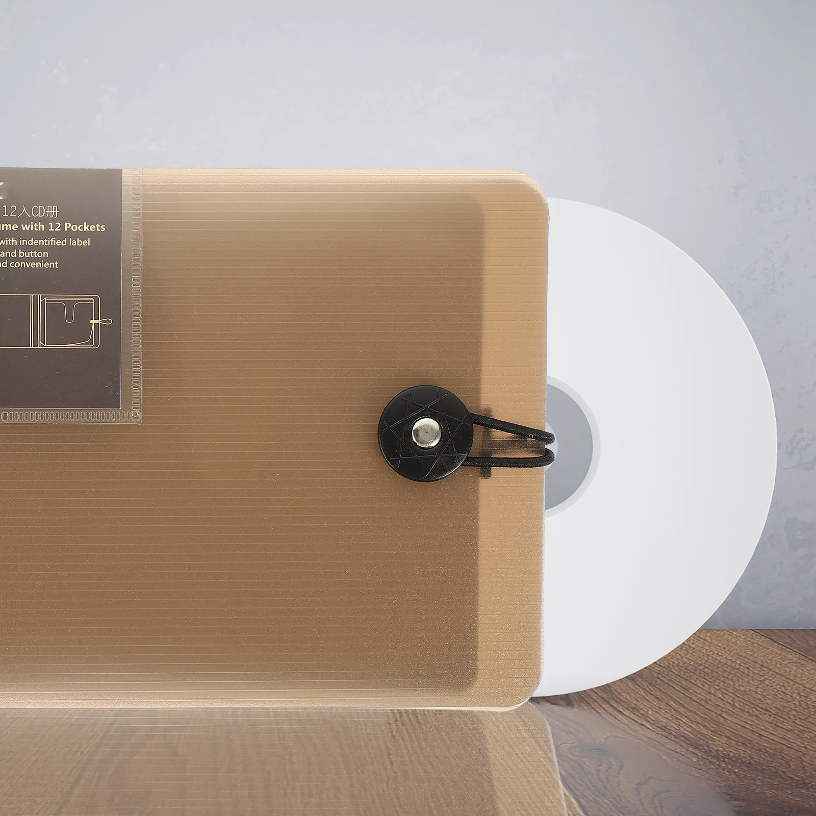 CD 보관 케이스 12 용량 플라스틱 디스크 정리함 바인더 가방 휴대용 DVD 보관 소책자 홀더 앨범 미디어 컬렉션 파우치