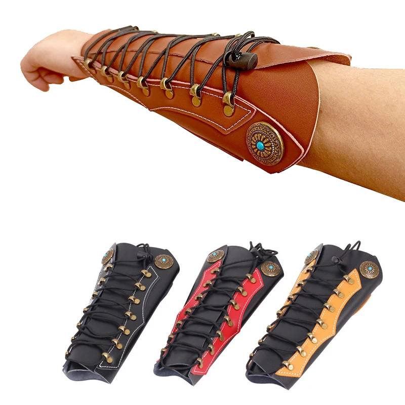 

1PC Cowhide Archery Arm Guard Gear Leather Archery Hunting Protection Archery Arm Guard Leather