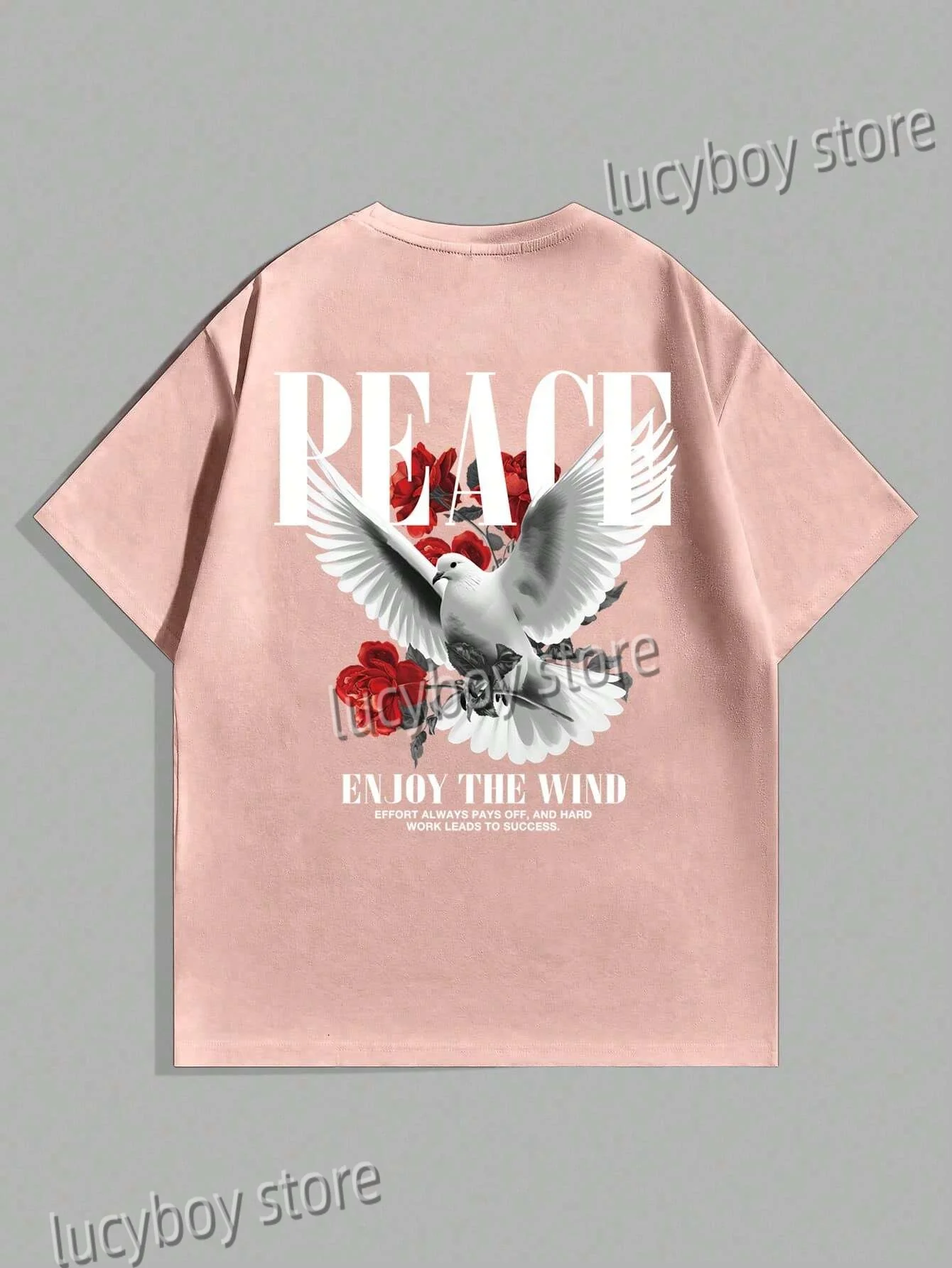 Männer Sommer 3D Frieden Taube Gedruckt T-Shirt Mann Kurzarm Rundhals Mode T-shirts Vintage Casual Oversize Tops Männer Kleidung – Detail 9