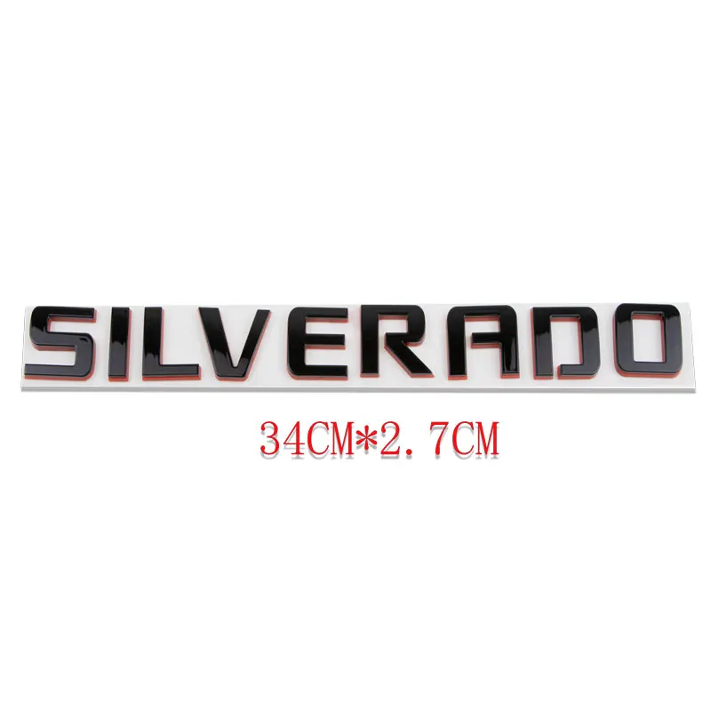 Chevrolet SILVERADO LTZ LT 편지 로고 스티커 용 3D ABS (플라스틱) 자동차 스타일링 자동차 사이드 펜더 테일 트렁크 데칼 스티커 배지
