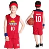 Kids Basketball Jersey Personalized Custom Boys Girls Basketball Uniform Sets Polyester Breathable Basketball Shirt For Children 2