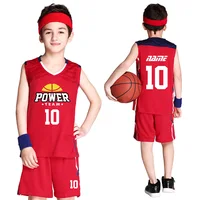 Kids Basketball Jersey Personalized Custom Boys Girls Basketball Uniform Sets Polyester Breathable Basketball Shirt For Children 2