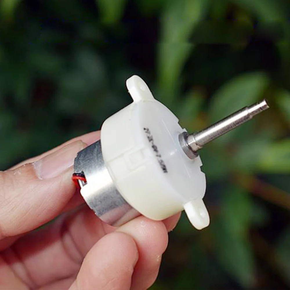 DC 6V-12V 10RPM Mini 300 Gearbox Motor - 38mm Size With M3 Long Thread Shaft