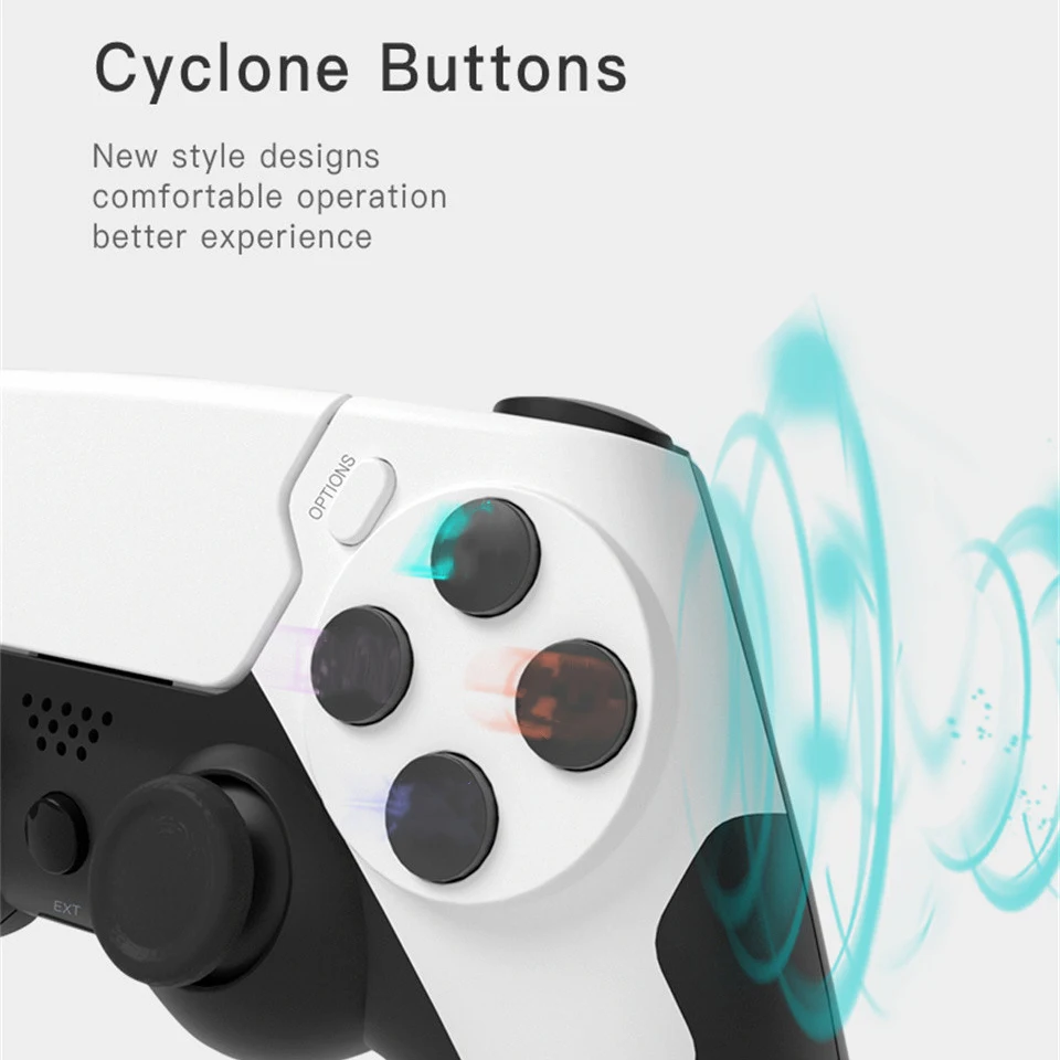 Wireless Controller BT Gamepad PS4 PS3 Console PC Joystick Touch Pad 6-axis Gyro Double Vibration Latency Free Game Controller