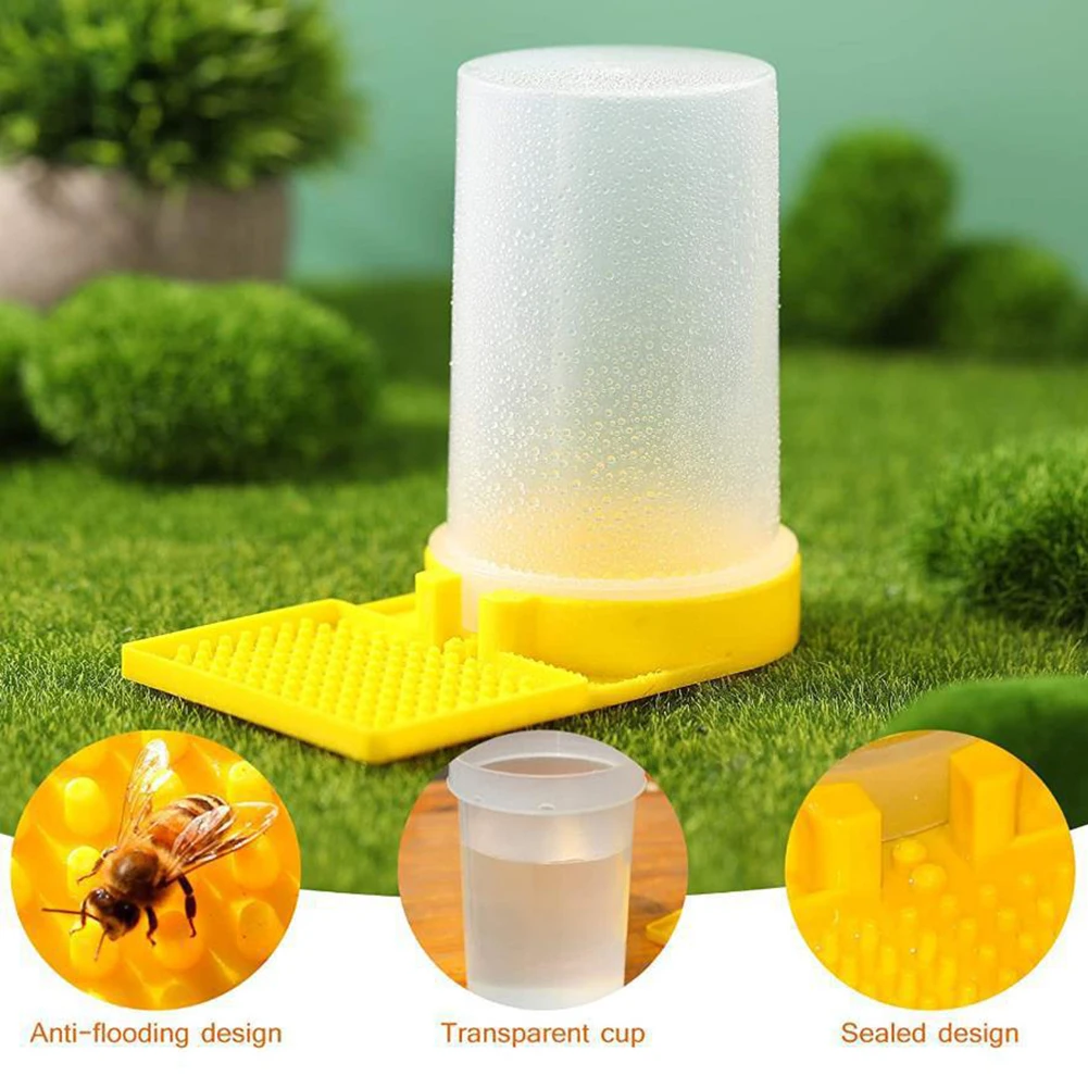 1-5Pcs Bee Feeder Drinking Water Waterer Honeycomb Bee Watering Feeder Safe Non-toxic Feeding Bee Drinker Tool Beekeeping Feeder