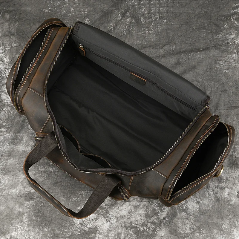 Big Capacity Leather Baggage Bag For Men Male Travel Bag Duffle