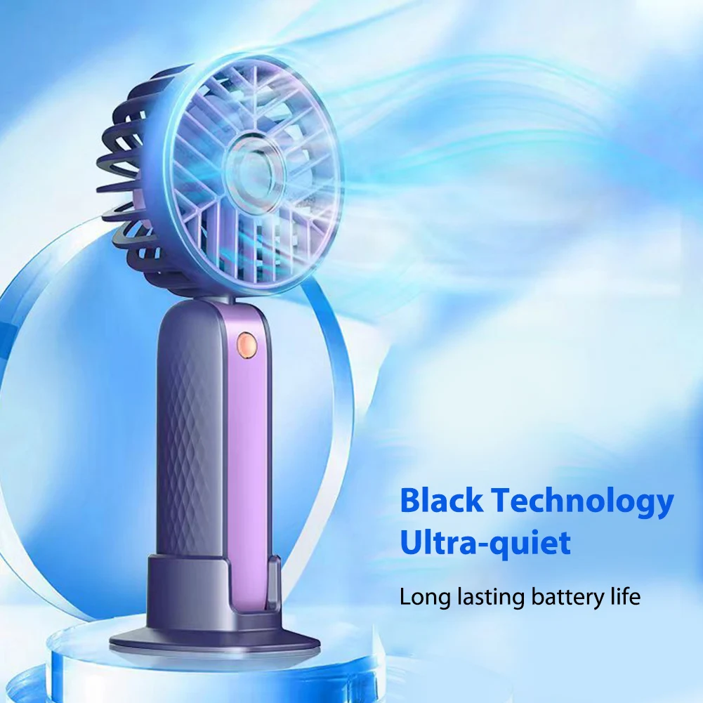 Portable Mini Handheld Fan USB Rechargeable Quiet Cooling Electric Fan 3 Speed Adjustment Summer Outdoor Travel Air Conditioner