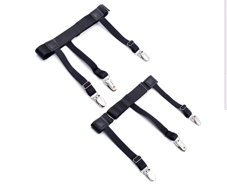 Adjustable Shirt Holder Stays Elastic Men Suspenders Gentleman Leg Braces Business Tirantes Uniform Suspender Shirt Stay Present