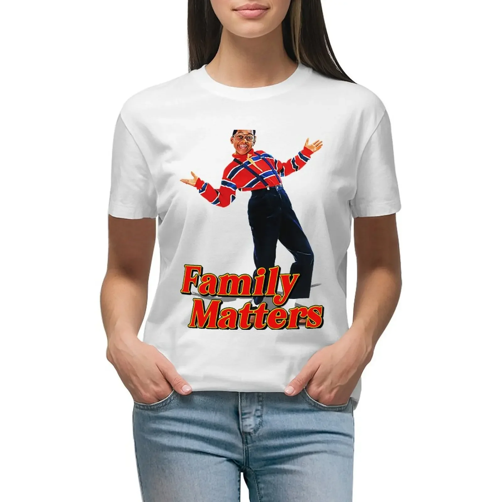 

Family Matters Black Melanin T-shirt oversized Aesthetic clothing t-shirts for Women cotton