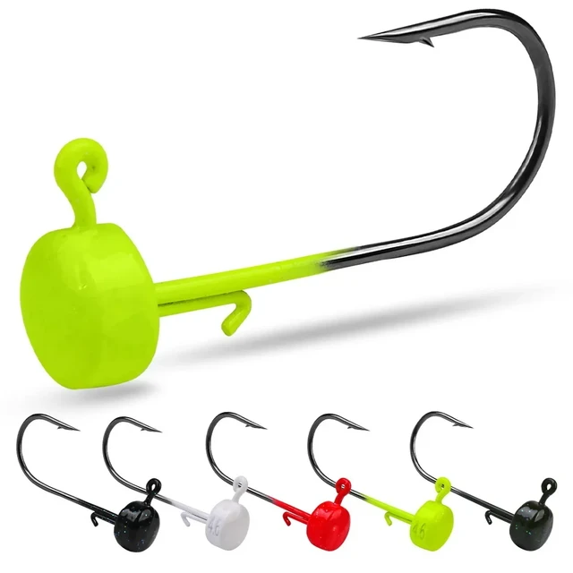 5pcs Fishing Hooks 2.8g 3.5g 4.6g 7g Ned Mushroom Head Jig Sharp