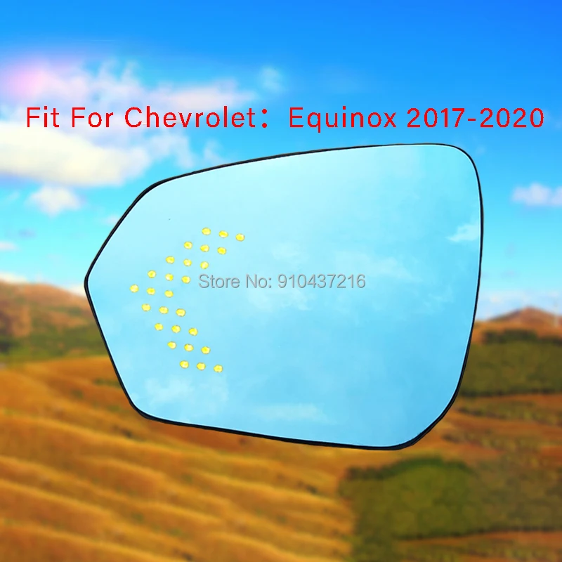 

Для Chevrolet Equinox XC 2017-2020 нагревательные синие линзы большое видение зеркало заднего вида широкоугольные стеклянные антибликовые поворотные одиночные лампы