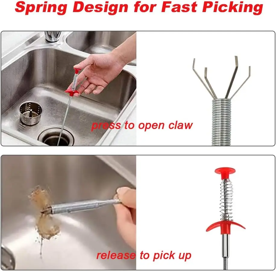 85cm Pipe Dredging Tools Drain Snake Drain Cleaner Sticks Clog Remover  Cleaning Tools Household For