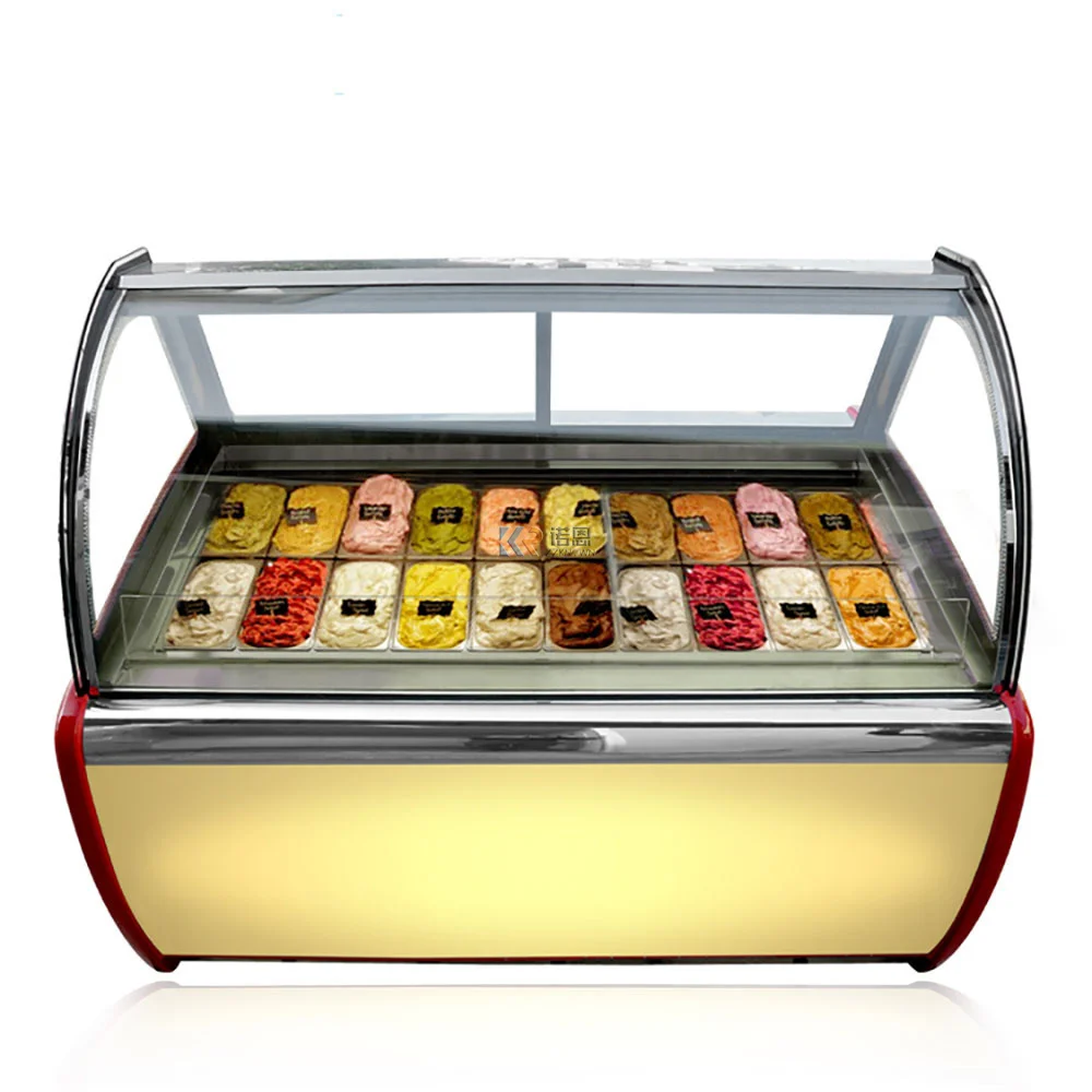 

Professional Supplier Popsicle Freezer Showcase Italian Ice Cream Gelato Display Refrigeration Equipment Counter