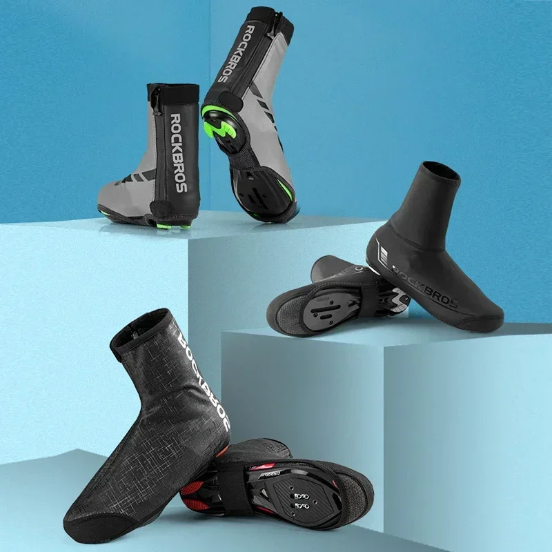ROCKBROS Winter Waterproof Cycling Shoe Cover Reflective Thermal Elastic Rainproof Bike Shoe Cover Cycling Overshoes Boot Covers shoe covers,rain shoe covers,silicone shoe covers,disposable shoe covers,rain shoe protector,plastic shoe cover