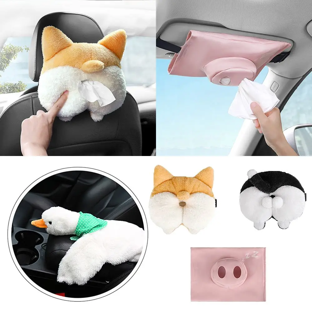 

Decoration Chair Back Armrest Multifunction Soft Cat Tissue Storage Box Car Tissue Box Tissue Bag Cute