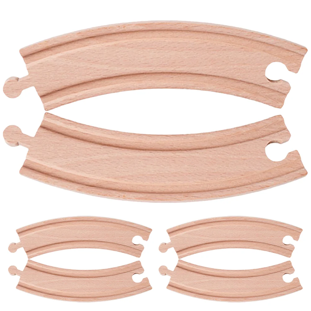 Track Wooden Railway Children&rsquo;s Toys Train DIY Tracks Kids Blocks 6 Pcs For 3 Year Old Supplies