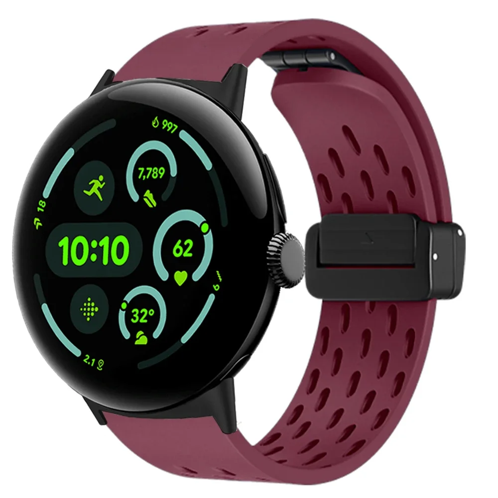 Breathable Silicone Magnetic Bracelet Wristband Replacement Strap