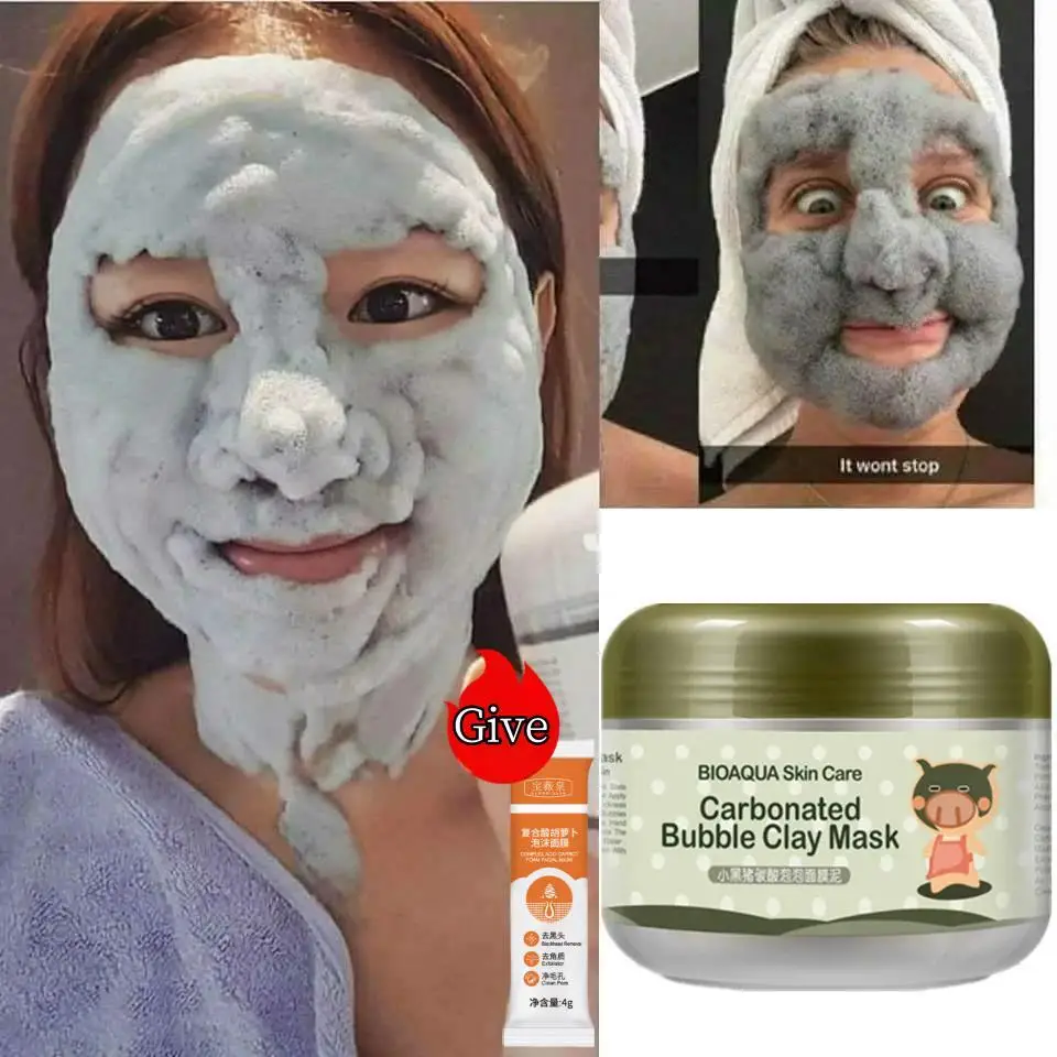 

Buy 1 Get 1 Free Piglet Bubble Mask Deep Cleansing Pore Shrink Mask Clay Mask Stick Acne Blackhead Removal Facial Care Products