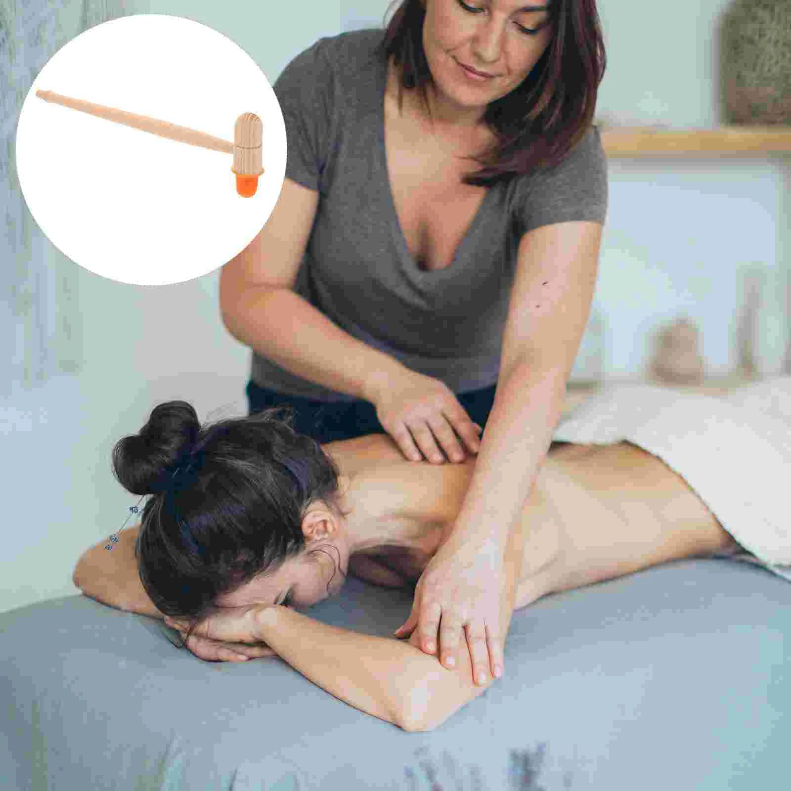 

Massage Hammer Tools Hand Held Massager Body Muscle Back Handheld Stick for Wooden Beater