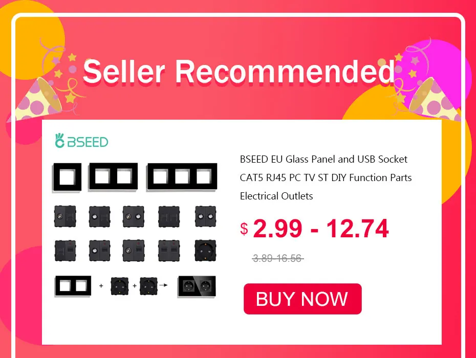 Description Picture 2 of itemBSEED Zigbee Touch Switches Function Base 1/2/3Way Glass Panels EU Wall Smart Socket Tuya Smart Life App DIY Parts Only