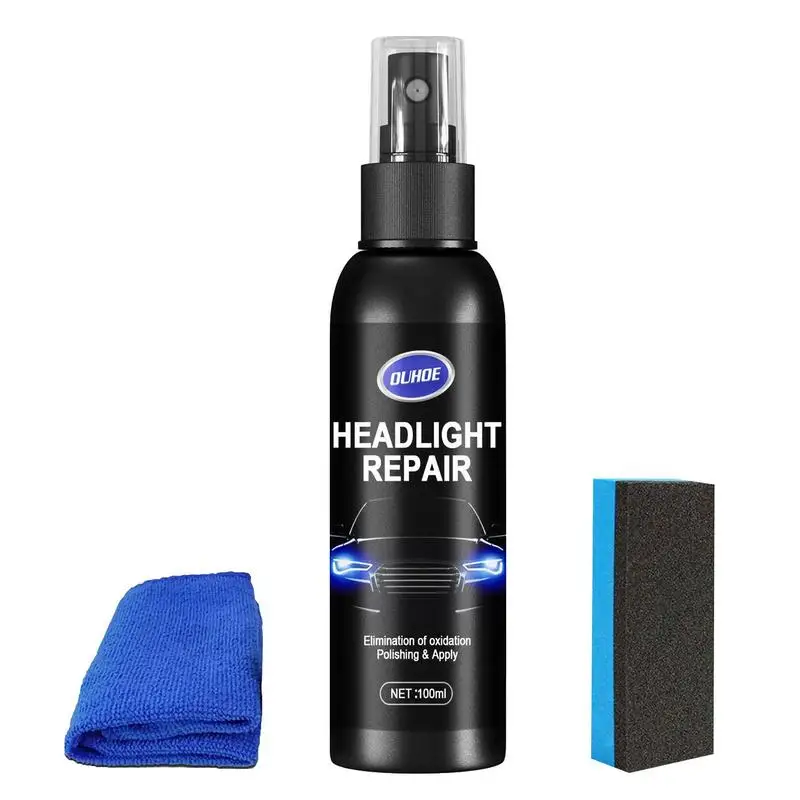 

Car Headlight Cleaner 100ML Headlight Cleaner High Transparency Headlight Repair Polish For Repair Headlight Yellowing Haze