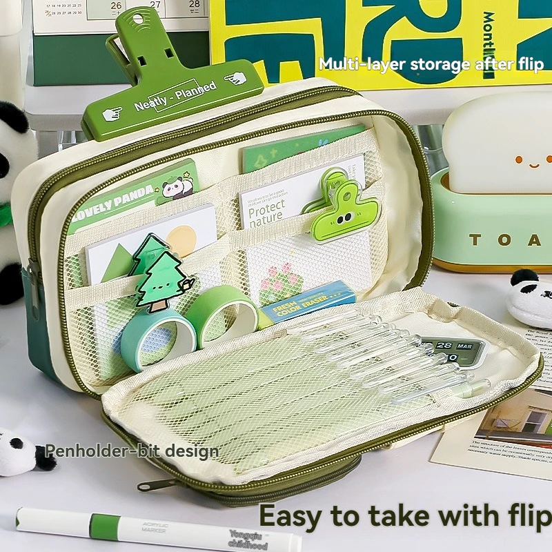 مقلمة كبيرة ذات سعة كبيرة لطلاب المدارس الثانوية وطلاب المدارس الثانوية - مستوى المظهر العالي والشريحة