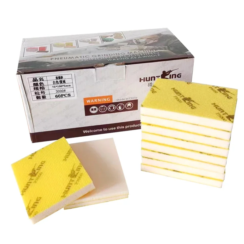 

60 шт., моющиеся и многоразовые абразивные губки для шлифовки металла и дерева