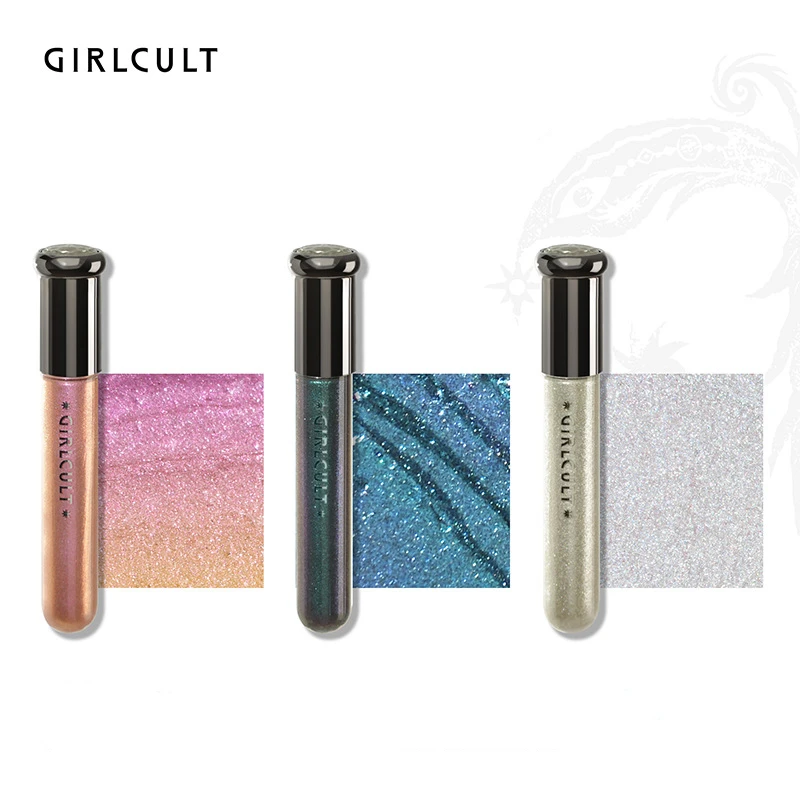Girlcult New Fine Glitter Sequins  Illusion Liquid Eyeshadow Lips Silkworm Highlight Stacked Single-color Eyeshadow Cosmetics 2