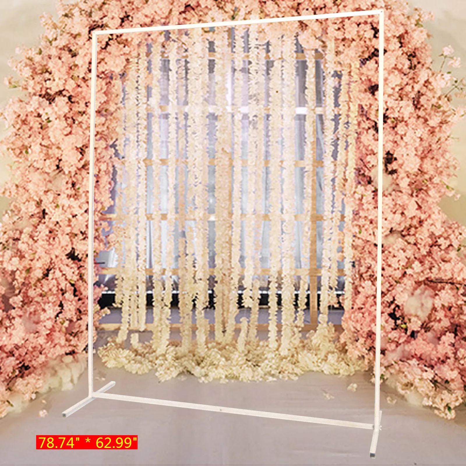 

2m Rectangle Iron Mesh Backdrop Stand Wall Wedding Frame Geometric Props Decorat