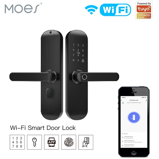 Moes-cerradura de puerta con Bluetooth, Sensor de cifrado AES128