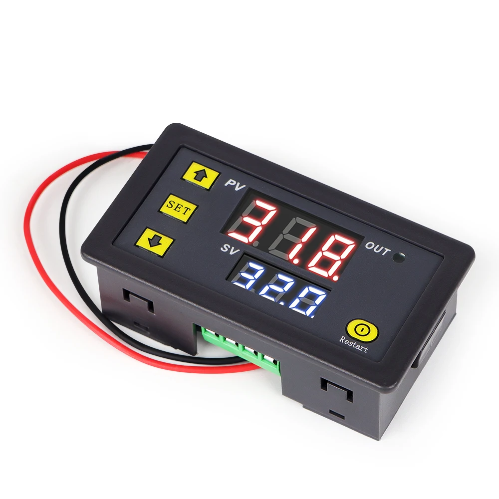 디지털 온도 조절기, 가열 냉각 제어 온도 조절기, 온도조절기 조절기, W3230, 12V, 24V, 220V