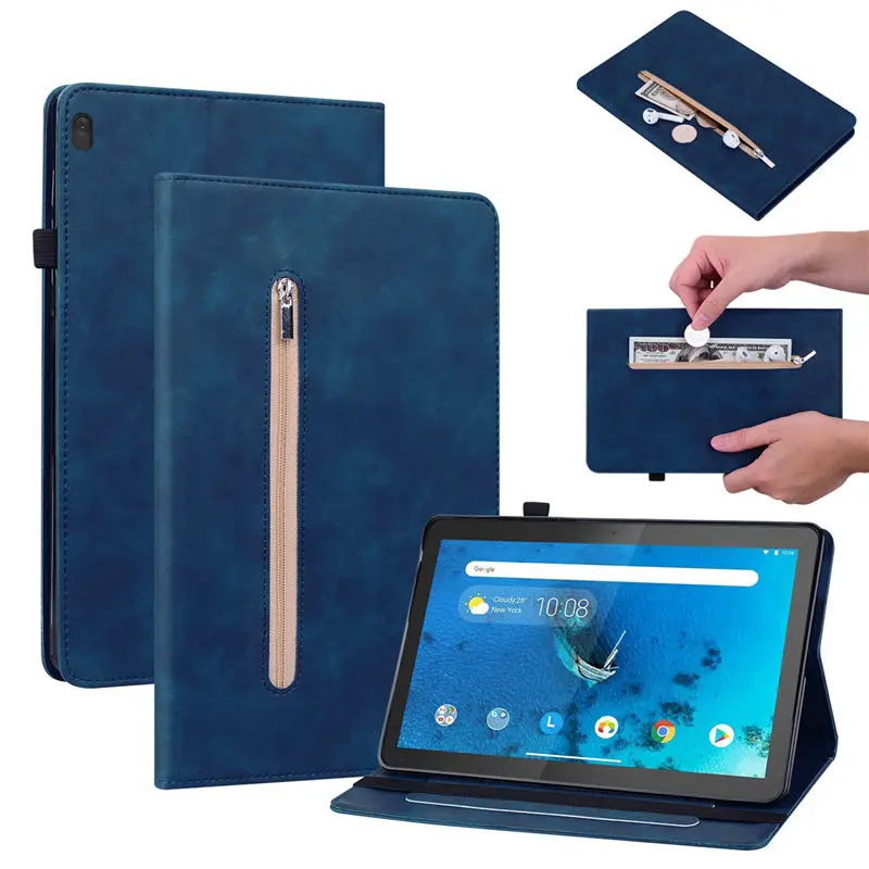 Custodia Per Lenovo Tab M10 Hd Fhd Plus 2A Generazione Cover Tb-X306F Tb-X306X Tb-X505F Tb-X605F Tb-X606F Funda Business Cerniera Stile Capa