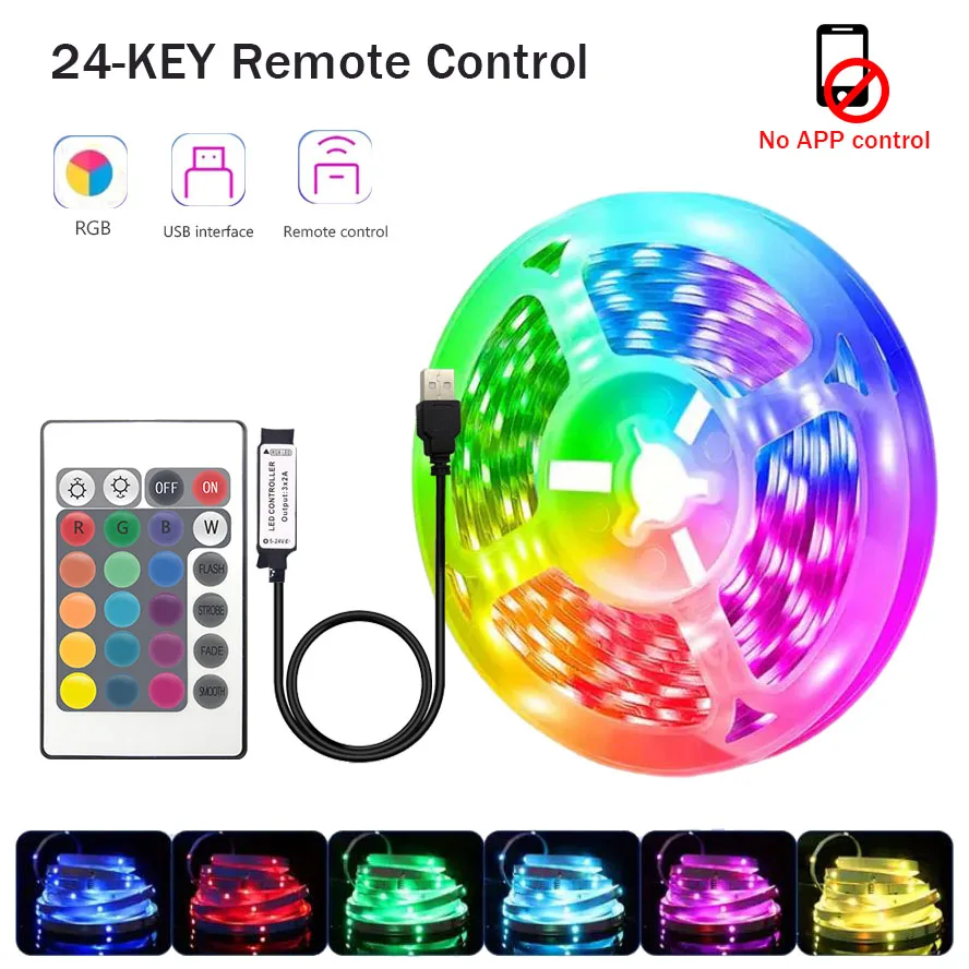 ตัวเลือกสินค้า ไฟ LED เส้น RGB ปรับสีได้ ควบคุมผ่านแอปพลิเคชัน