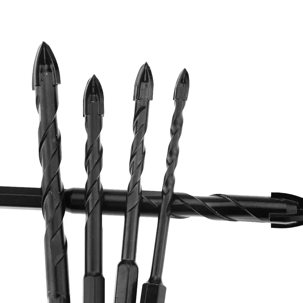 Ceramic Tile Drill Bit 5/6/8/10/12mm Hex Shank Cross Tip Carbide Tipped For Glass Ceramic Concrete 1Pc