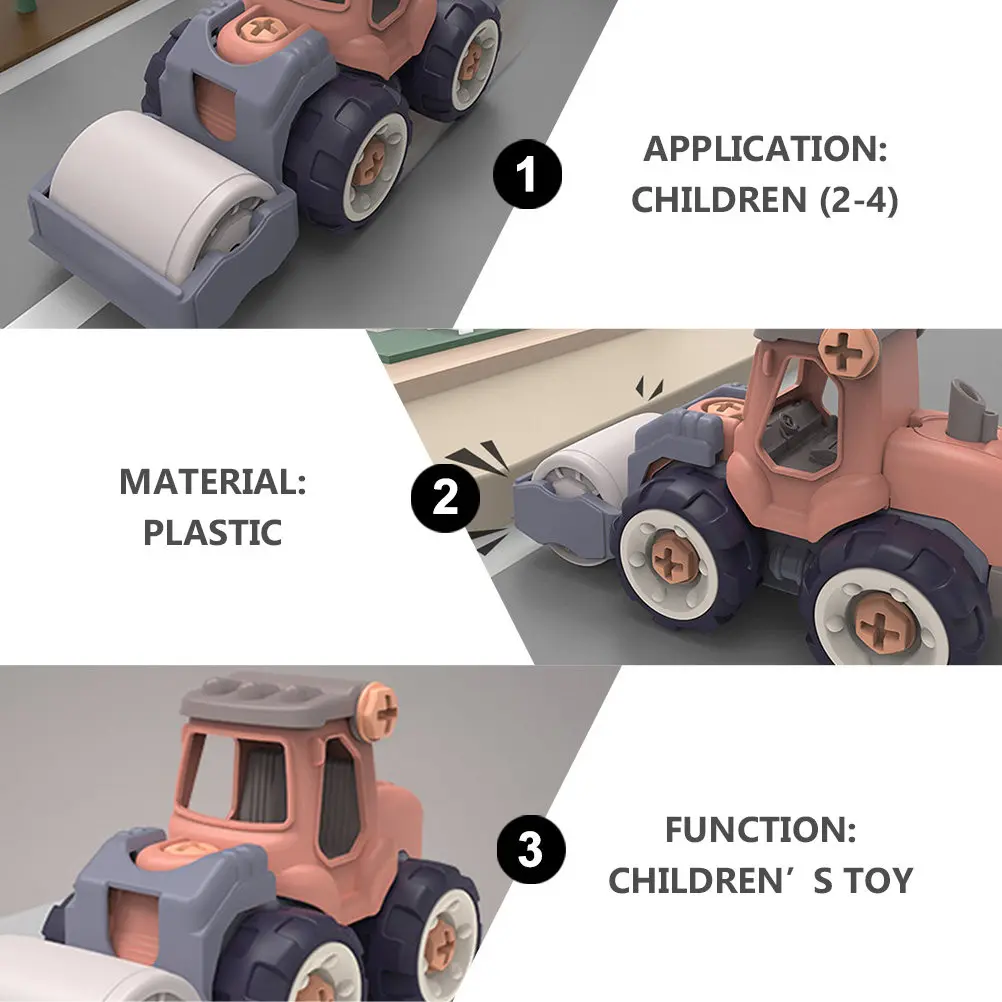 1세트 엔지니어링 자동차 조립 분리형 DIY 자동차 드라이버 운동 세트 손과 눈의 협응력 향상 엔지니어 트럭