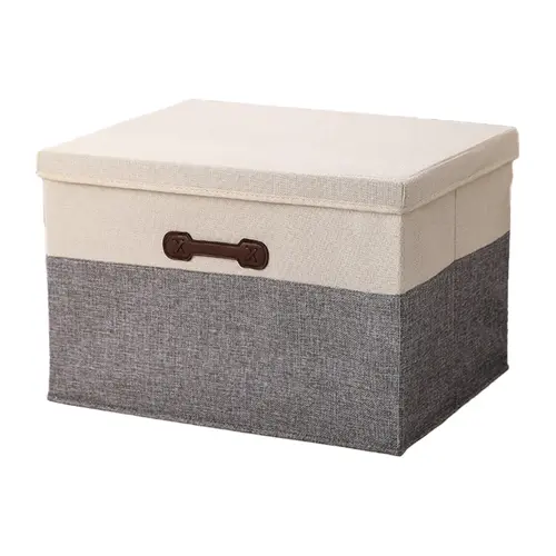 S/M/L/XL Foldable Linen Storage Boxes with Handle Wardrobe Organizer 1pc Basket Space Saving Cube Drawer Bin for Home Camping - Image 8