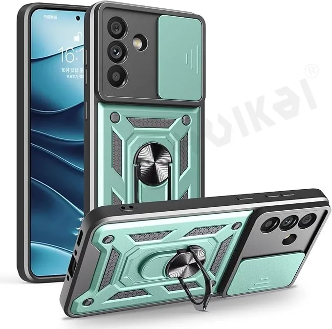 Military Grade Protective Armor Case with Slide Camera Lens and Reinforced Bumpers