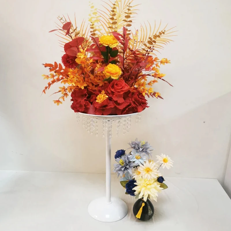 

Изысканная металлическая ваза для цветов PEANDIM, высота 25,6 дюйма, стойка для столба, белые центральные части свадебного стола, украшение для дома