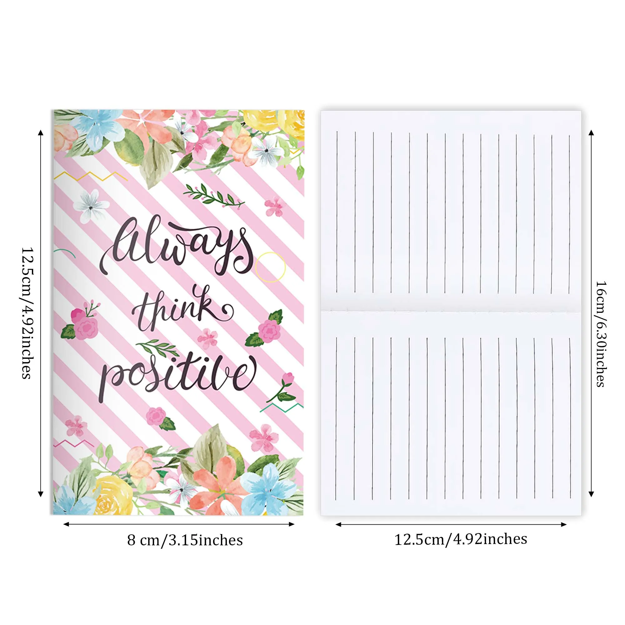 12pcs Mini Motivational Notebook Inspirational Quotes Pattern Memo Pad Notepads Students Journal Pocket Notebook Party Supplies - 5