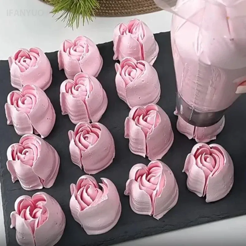 1/3Pcs Heart Russian Stainless Steel Nozzle Birthday Christmas Cake Rosebuds DIY Russian Piping Tips Cupcake Decor Baking Tool