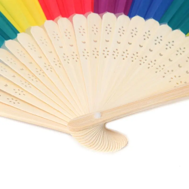 Ventaglio Pieghevole Grande Con Fantasia Petali – Fluorescente Sotto Luce UV – Per Festival, Rave, Carnevale