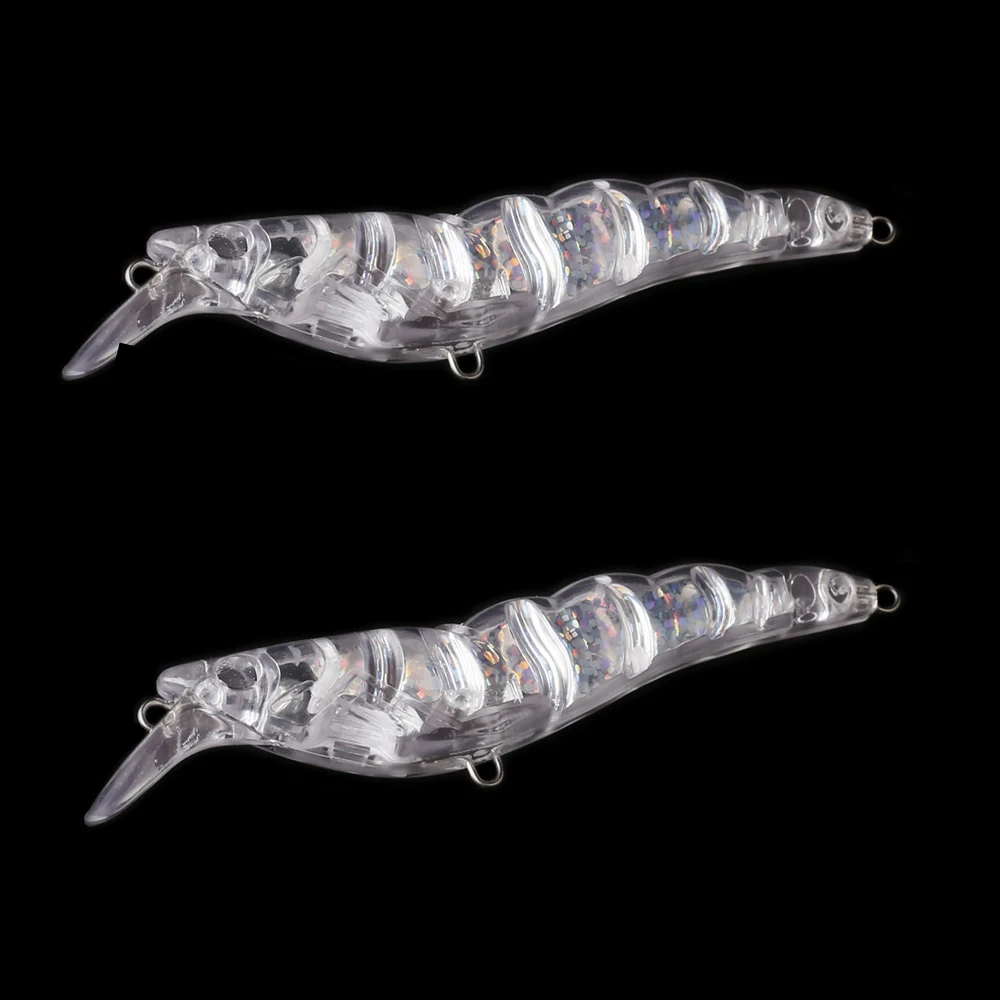 AYWFISH 10PCS / Lot 4.13in 11.5g Shirmp Fishing Lure Artificial Hard Bait  Holographic Plastic Body Float Minnow Wobblers Blanks