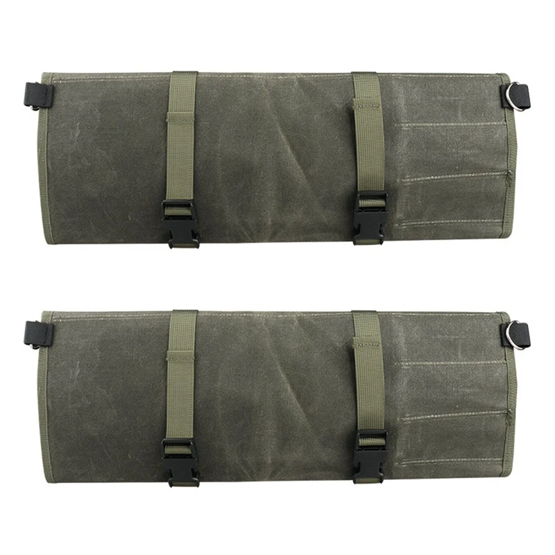 

2X Roll Bag Chef Knife Bag Kitchen Storage Bags Portable Knife Holder Multifunction Knife Carrying Bag Chef Tool