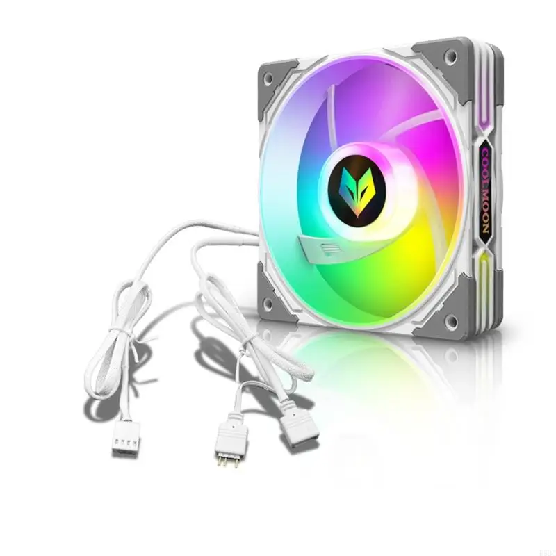 Computer PC Fan Adjustable ARGB Cooling Fan 120mm Control Computer Cooling ARGB for Case Fans 4Pin PWM 5V 3Pin AR