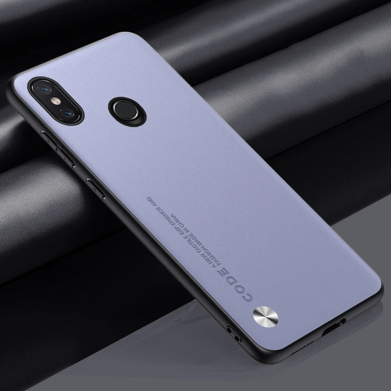 Luxury PU Leather Matte Silicone Shockproof Phone Case - Full Protection Back Cover