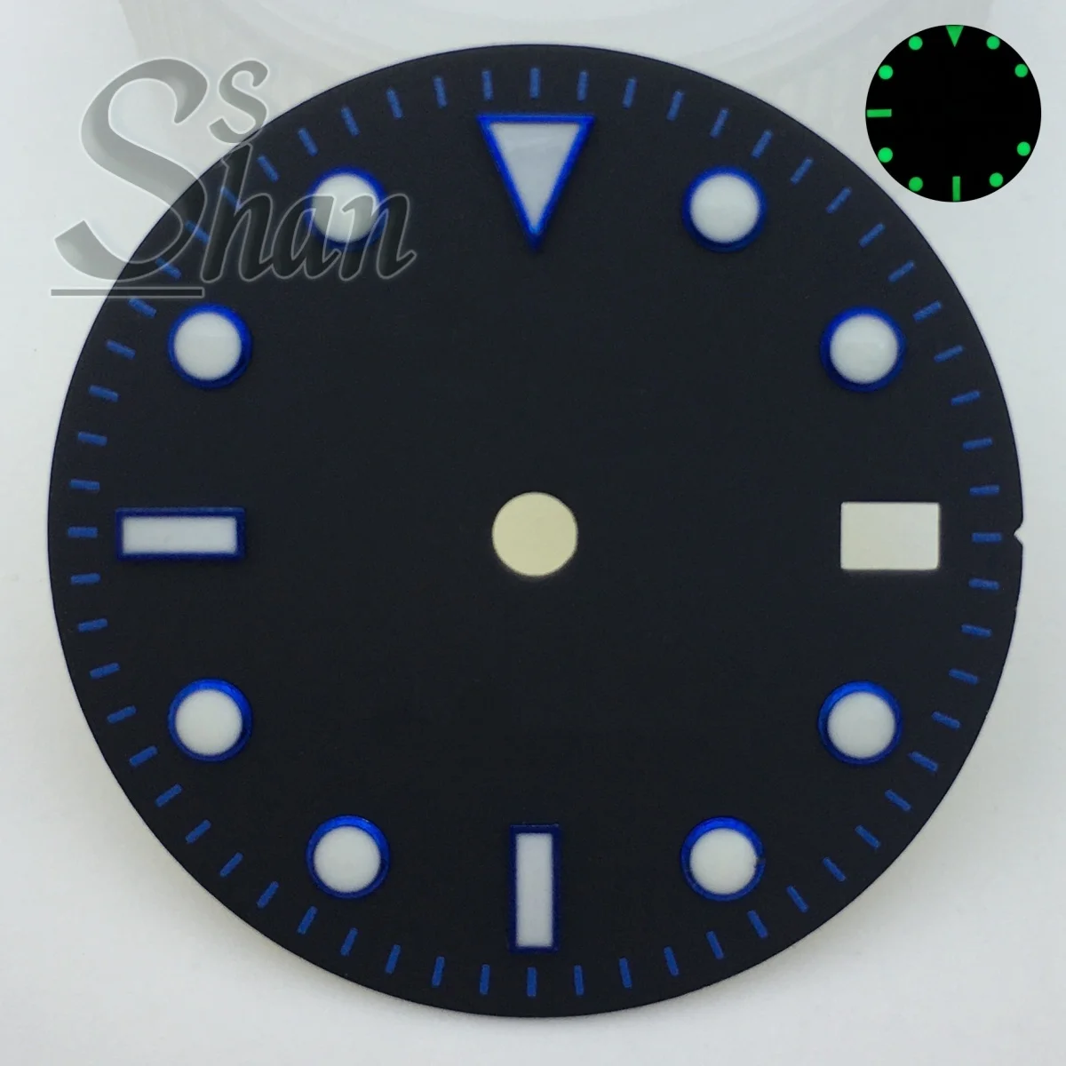 Black Dial with Multicolor Index Sides and Green Luminous Feature - 29MM