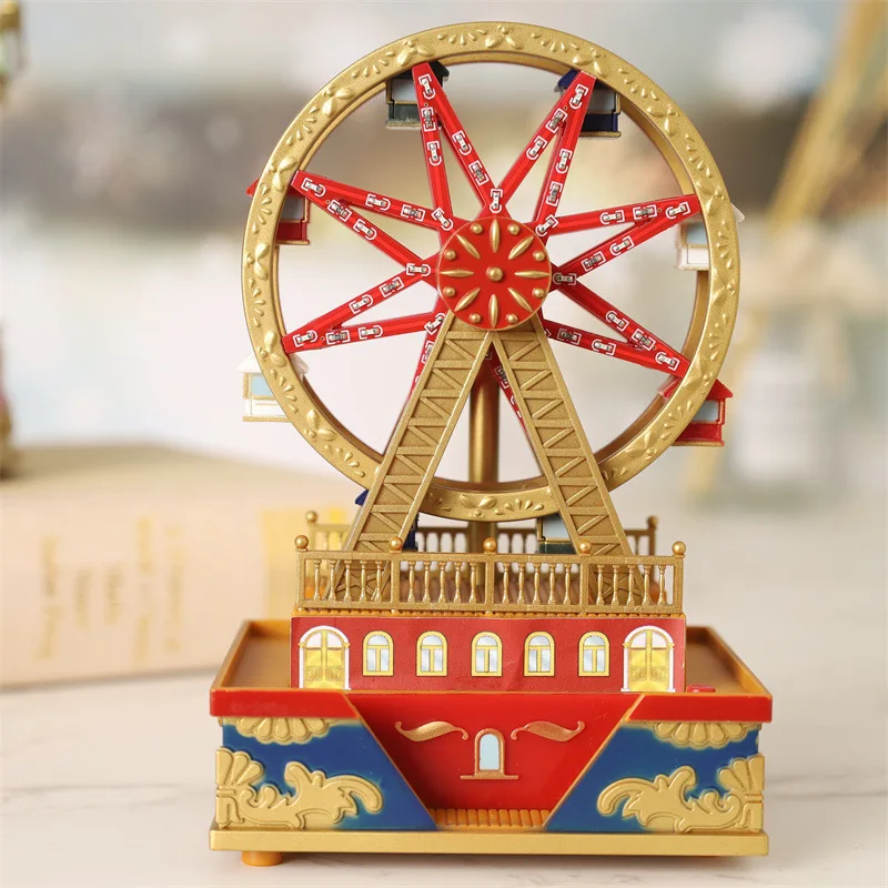 Merry Go Around Up And Down Carousel Music Box With LED Lights Gift for Girls Kids Christmas Birthday music box carousel music box