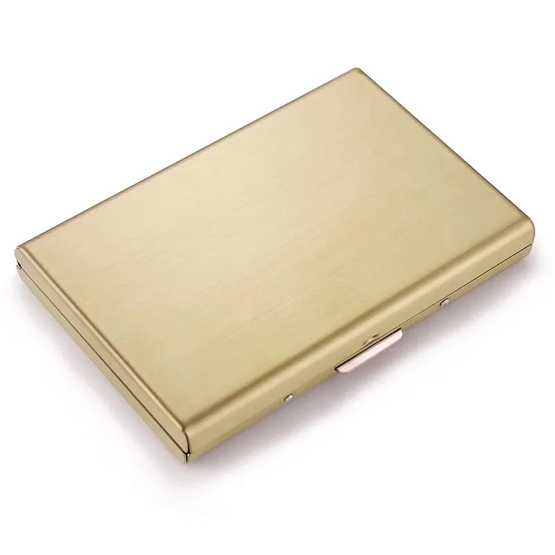 Sleek Aluminum RFID-Blocking Credit Card Holder - Large Capacity Slim Wallet Case with Enhanced Card Protection